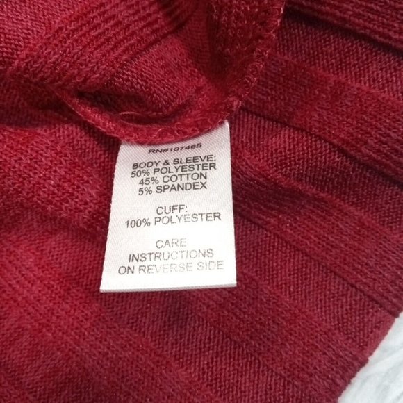 Bua Bua Womens Shirt Blouse Red Small Bell Sleeve Top Stretch Party Dance New‎ - Picture 11 of 11